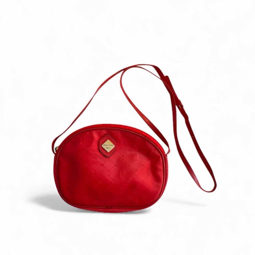 NINA RICCI Vintage Red Leather Crossbody